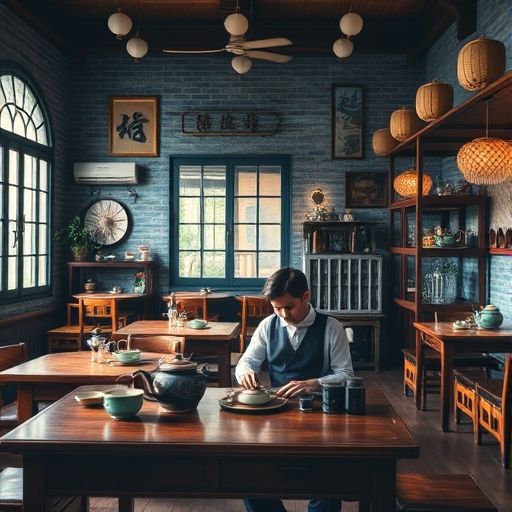 荔湾老街茶肆内部