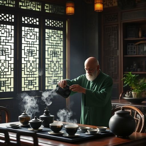 茶艺师冲泡茶叶