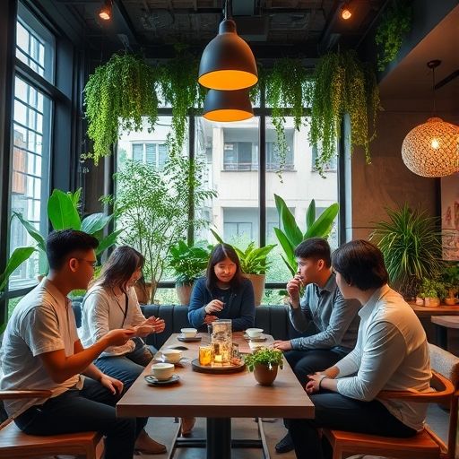 深圳朋友聚会喝茶场景