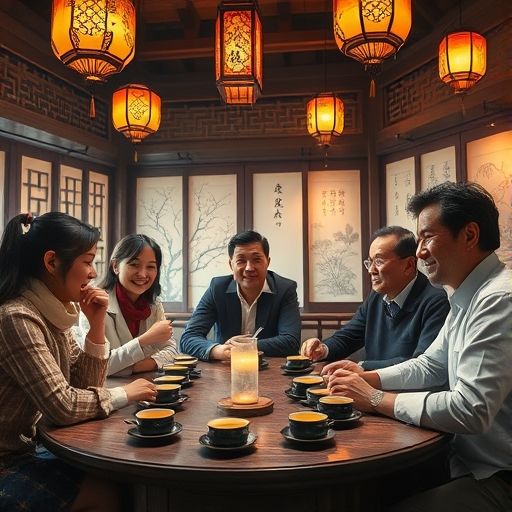 广州老师喝茶交流