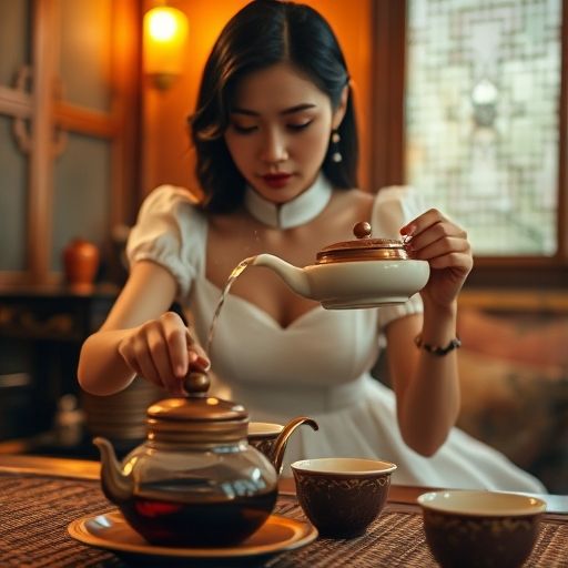 泡茶的专注瞬间