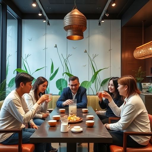 朋友聚会喝茶