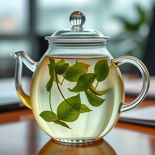 办公桌上的嫩茶