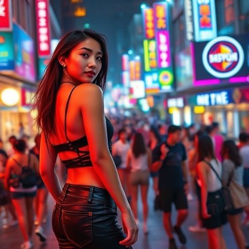 广州街头夜景