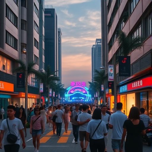 深圳98场活动前的城市街景