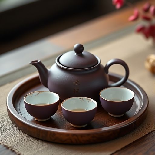 精致的茶具展示