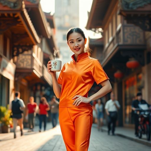 外卖员送嫩茶