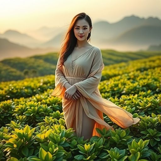 广州茶园清晨景象
