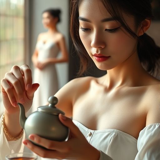 茶艺师优雅泡茶场景