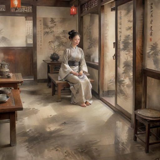 传统粤式茶楼内景图