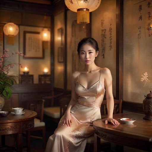 茶室温馨的内部环境