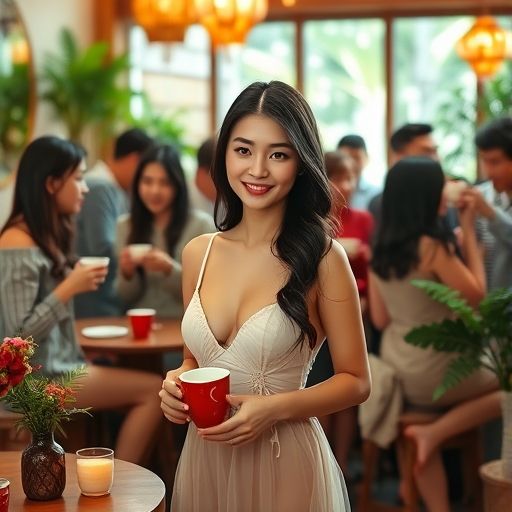 朋友聚会喝茶画面