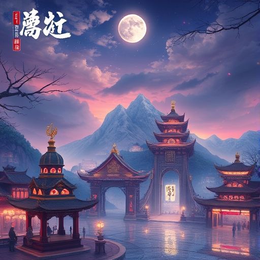 城市夜景茶室窗外全景