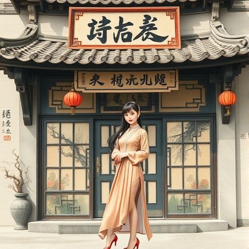古色古香的茶室入口