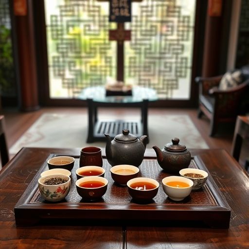 龙华茶肆内的传统茶具