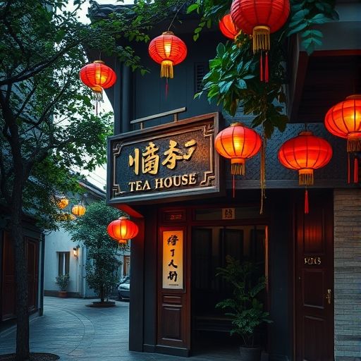 广州老城区茶肆外观