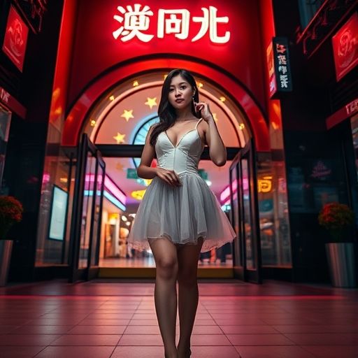 广东夜场会所的入口景象