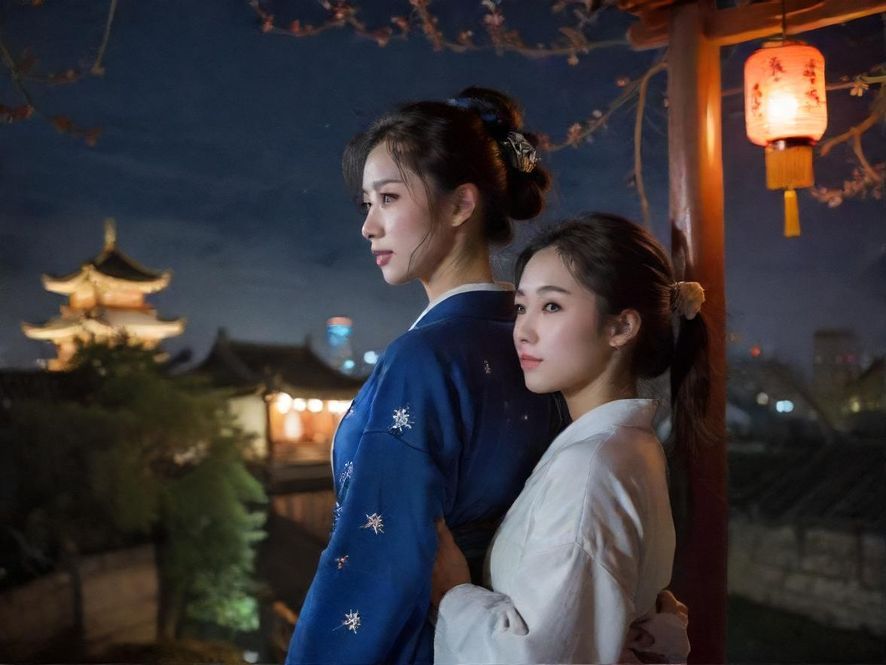 广州天河夜景霓虹闪烁