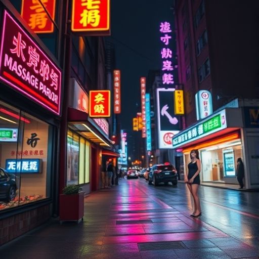深圳按摩会所夜景外观