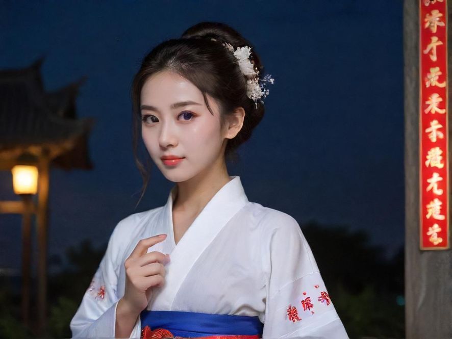霓虹闪烁的广州深圳夜景