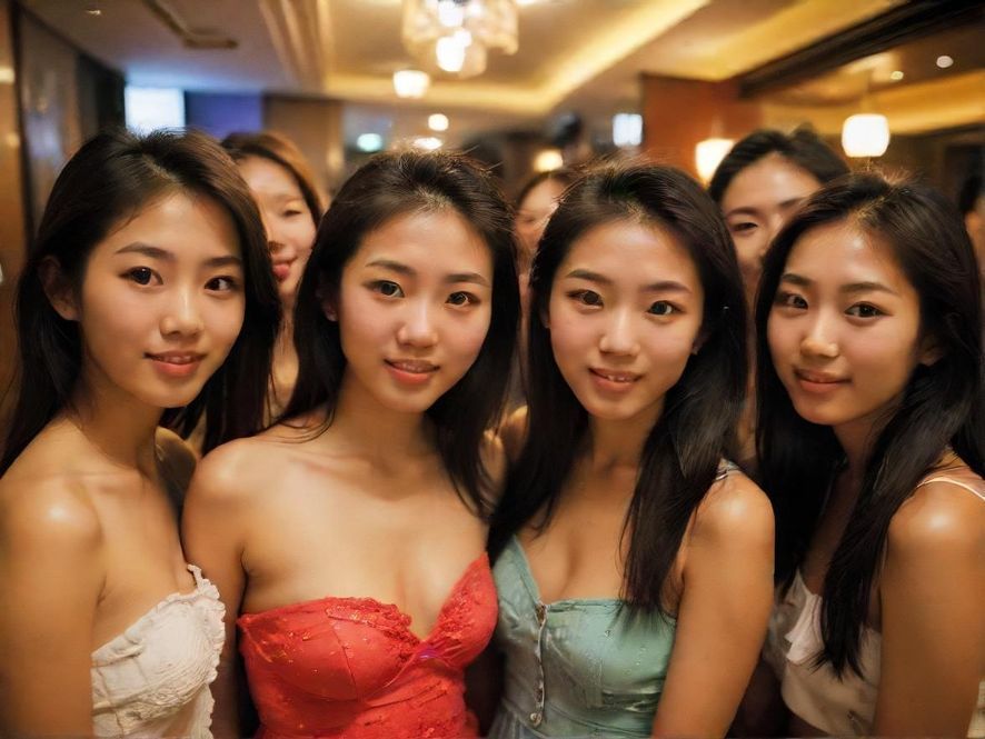一群年轻人在时尚的休闲空间中尽情欢笑，充满活力与快乐