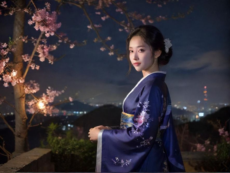 花舍区夜场会所外观夜景展示