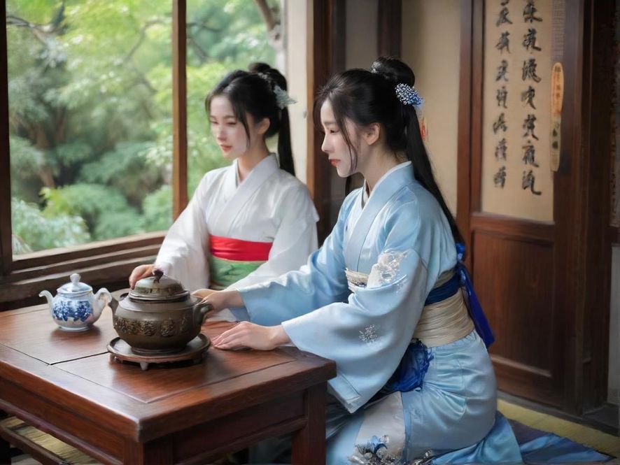 龙华雅致茶社内部