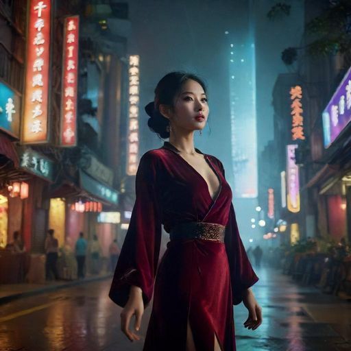 广州夜色下的休闲娱乐街景