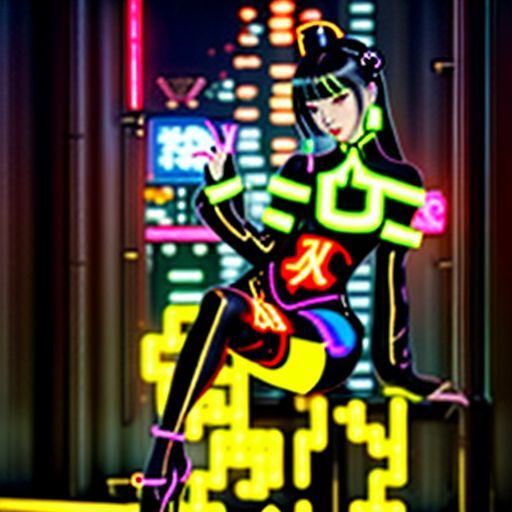 描绘夜色下城市与信息流交织的抽象画面