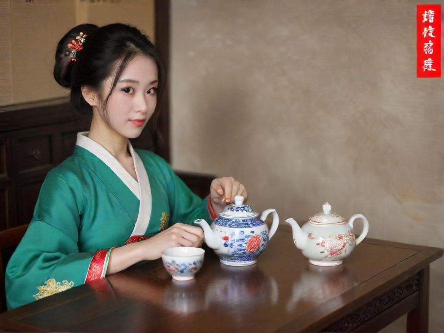 茶具和手部特写