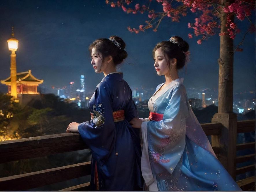 广州璀璨广州夜景下的娱乐区