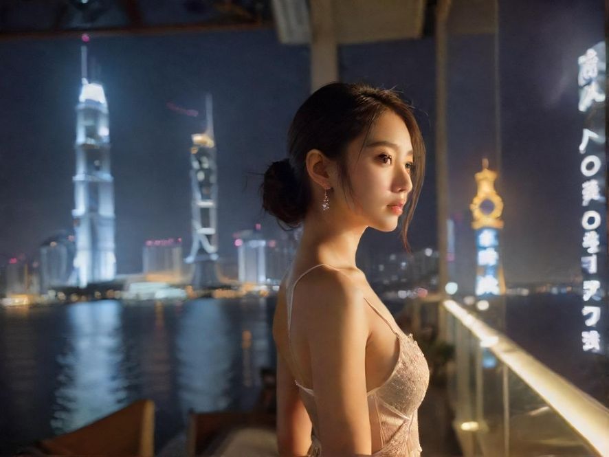 广东休闲会所夜晚现代氛围