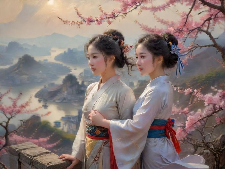 两位女士在舒适的环境中微笑着交谈