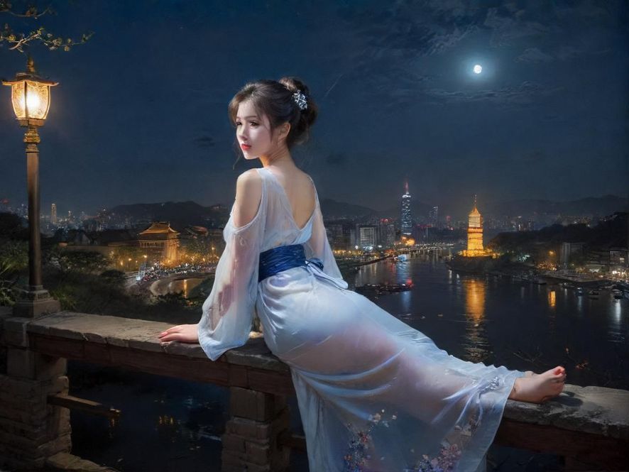 长沙夜景鸟瞰图