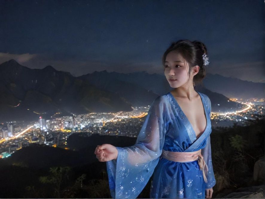 佛山市区夜场入口，闪烁的霓虹灯和热闹的街景