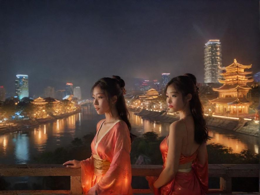 洛阳古城夜景，感受洛阳条友网带来的浪漫与活力。