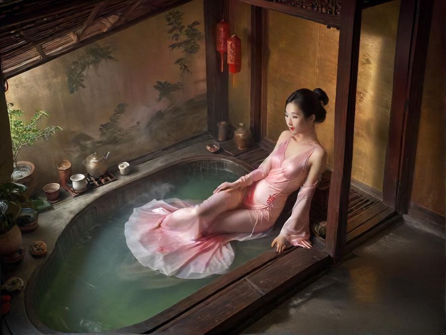 广州隐藏茶社桑拿汗蒸场景