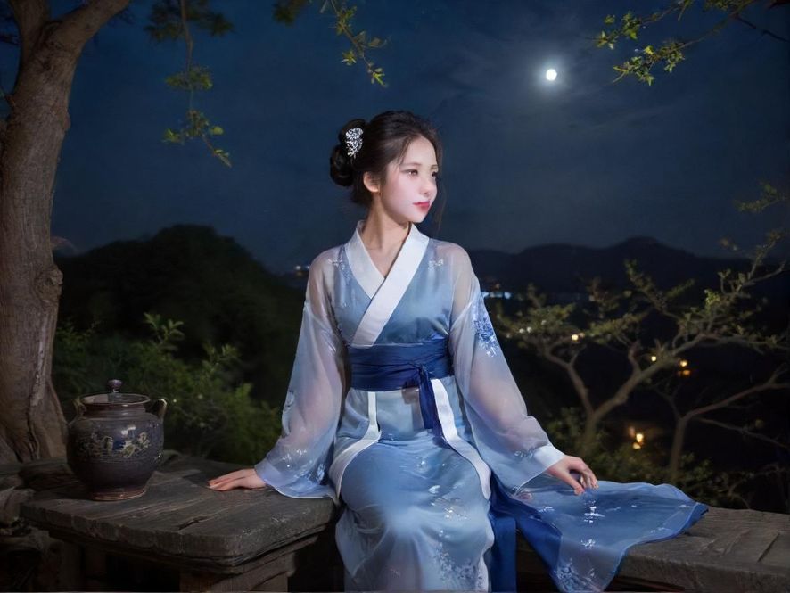 广州高端茶社夜景，展现优雅氛围