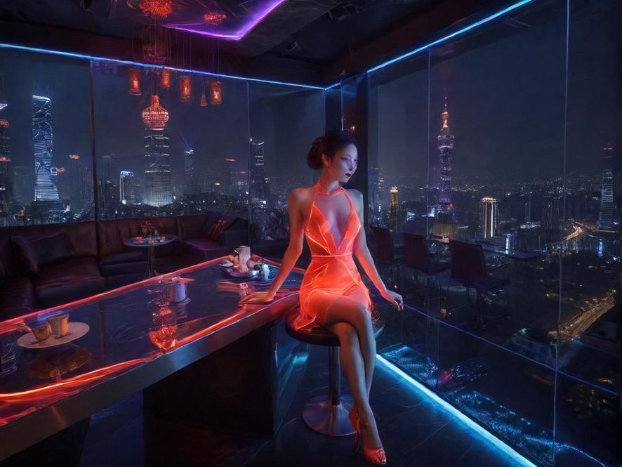 深圳高端茶社夜景