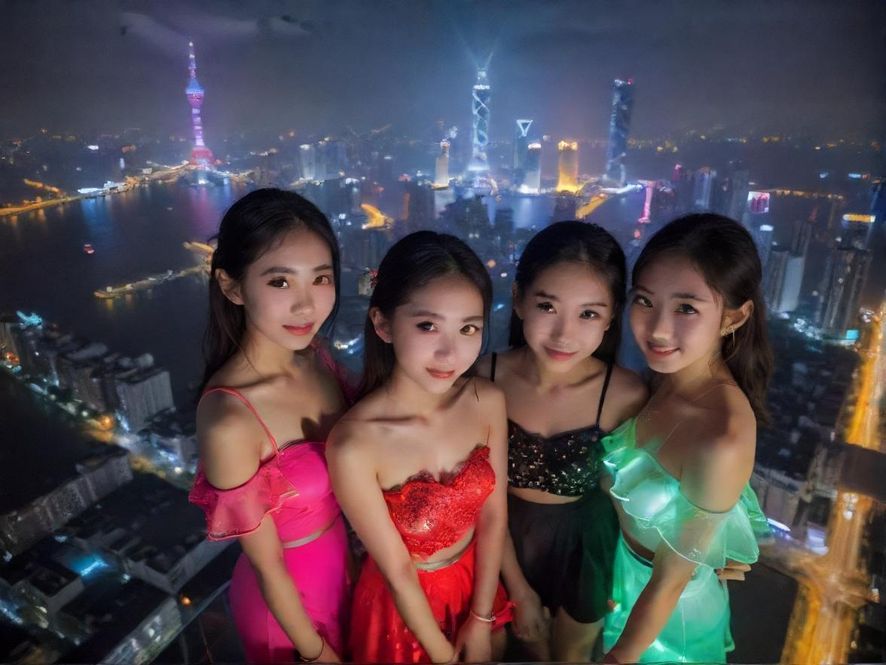 广佛城市夜景，霓虹灯下隐藏着神秘而美丽的休闲场所