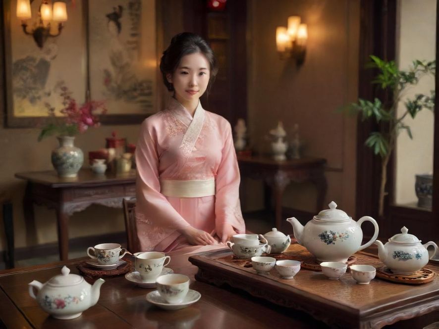 广州茶艺会所茶桌布置实拍