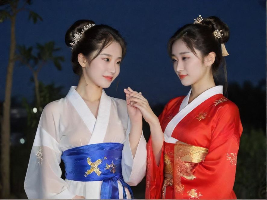 五光十色的灯光在黑暗中闪烁，营造出一种动感迷幻的氛围，暗示着夜生活的活力。