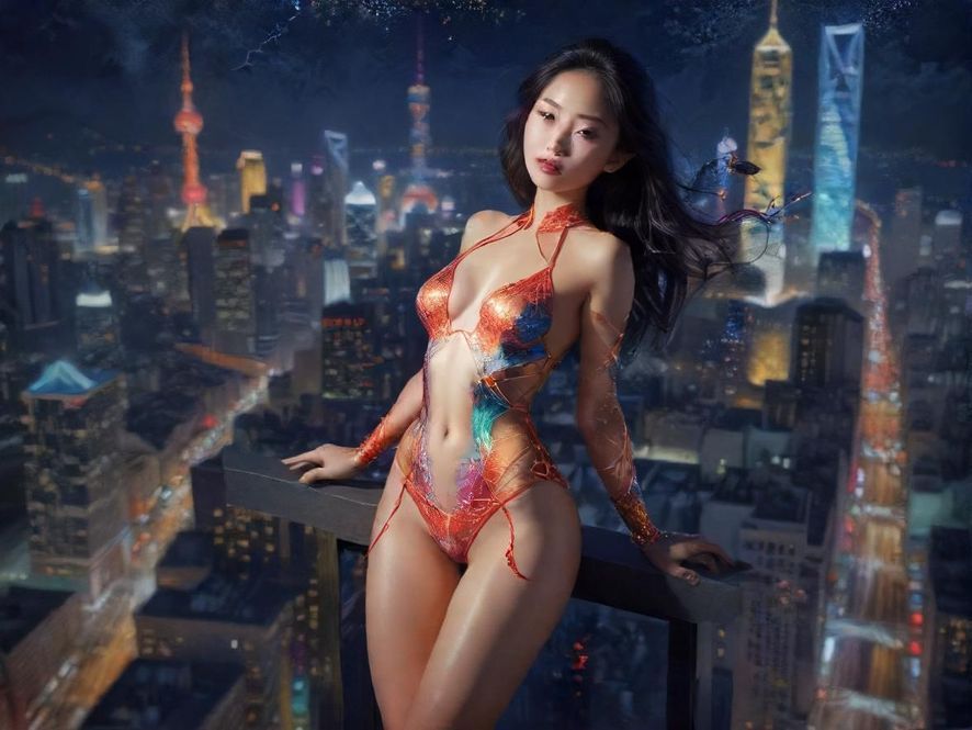 老司机在城市夜景中寻找资源的示意图