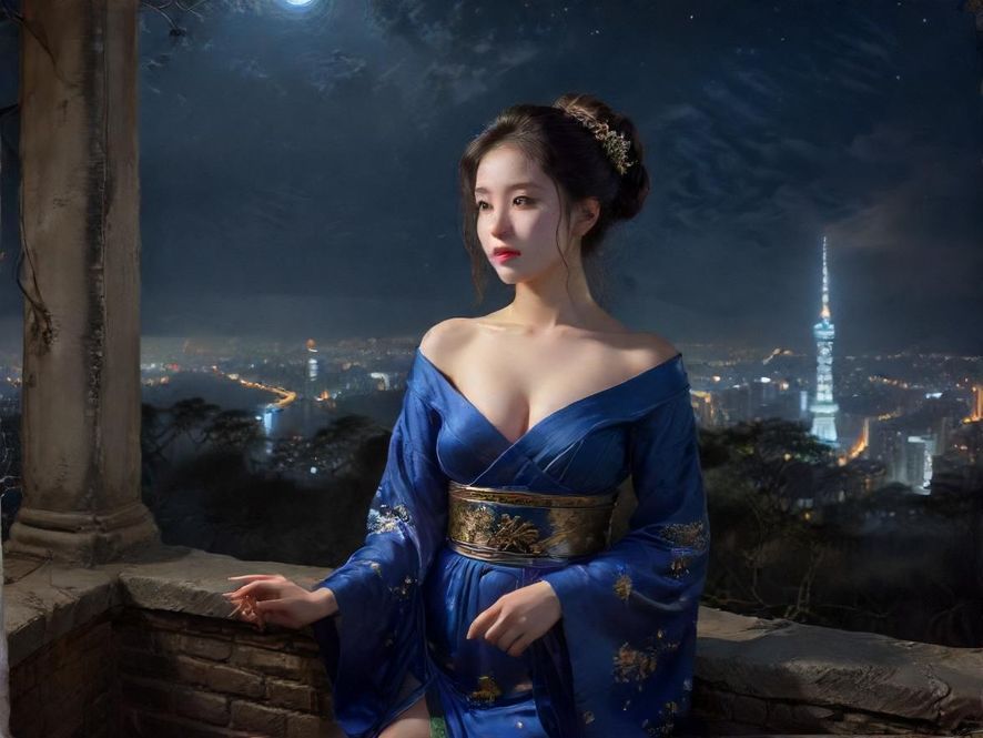 手机屏幕正在搜索信息，背景是深圳的璀璨夜景