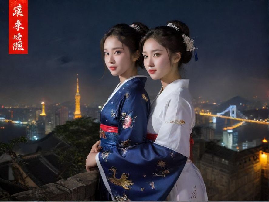 深圳夜景下的城市光影