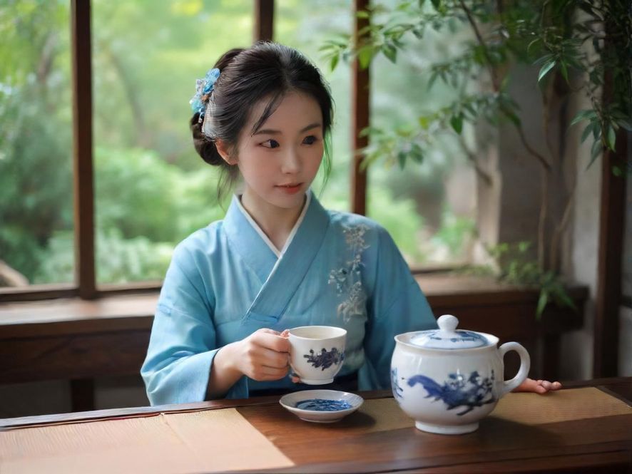 暖暖的茶杯特写