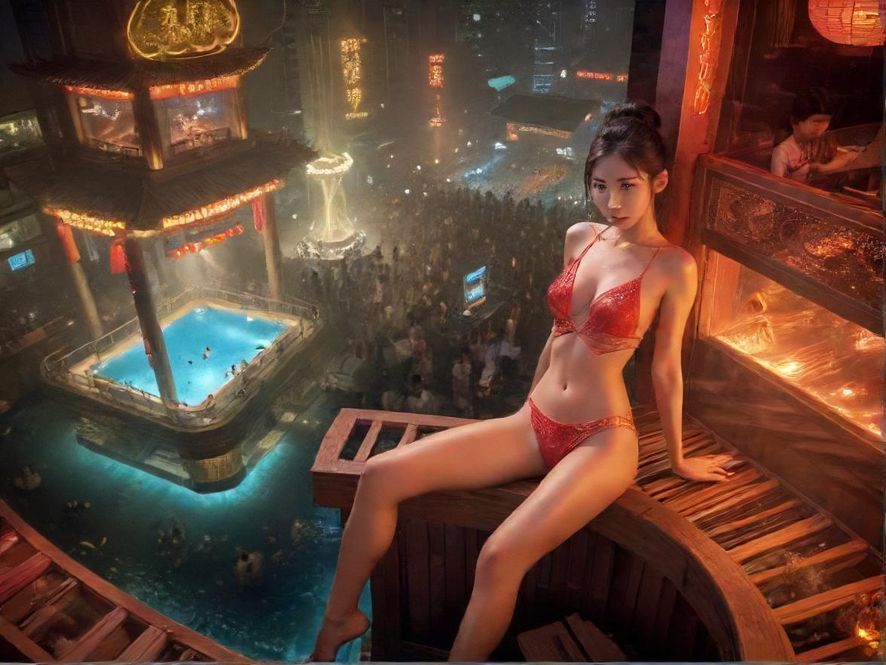 广州中圈夜场桑拿会所繁华夜景