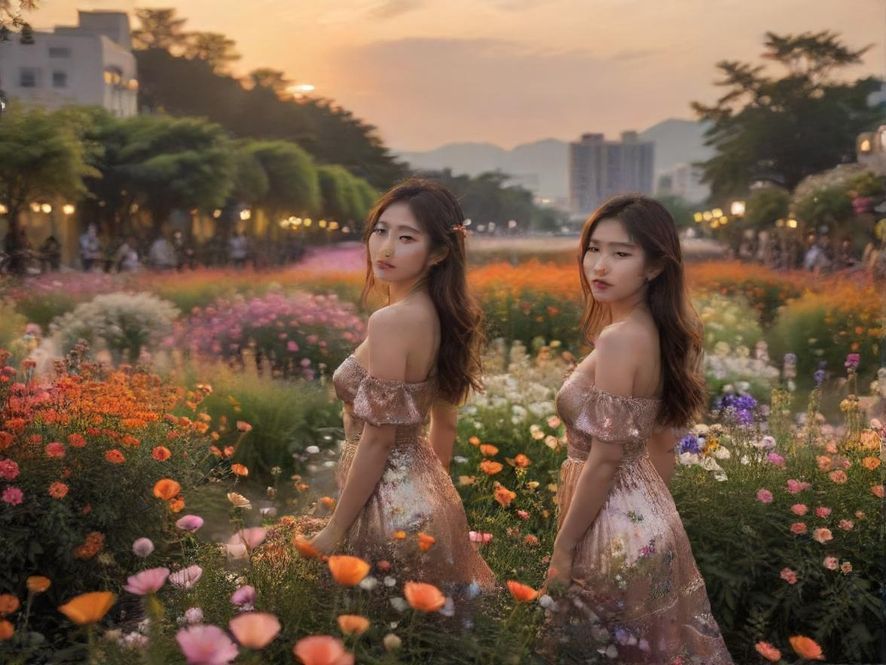 qm百花丛回家花海全景